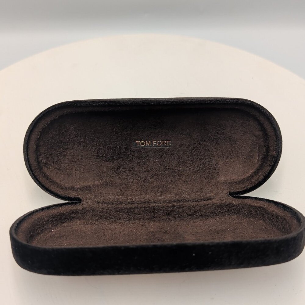 TOM FORD Brown Velvet Hard Clamshell Eyeglasses Glasses Sunglasses Case Only